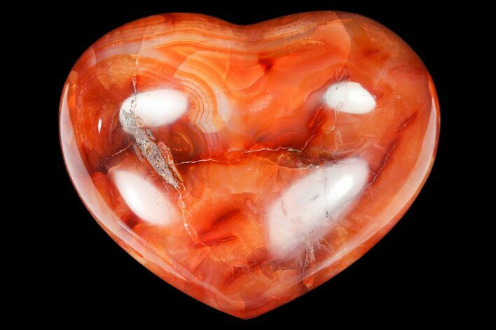 Colorful Carnelian Agate Heart #125733